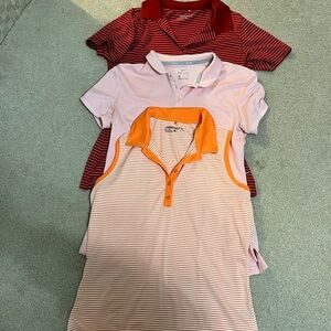 3 nike golf polos size small and medium
